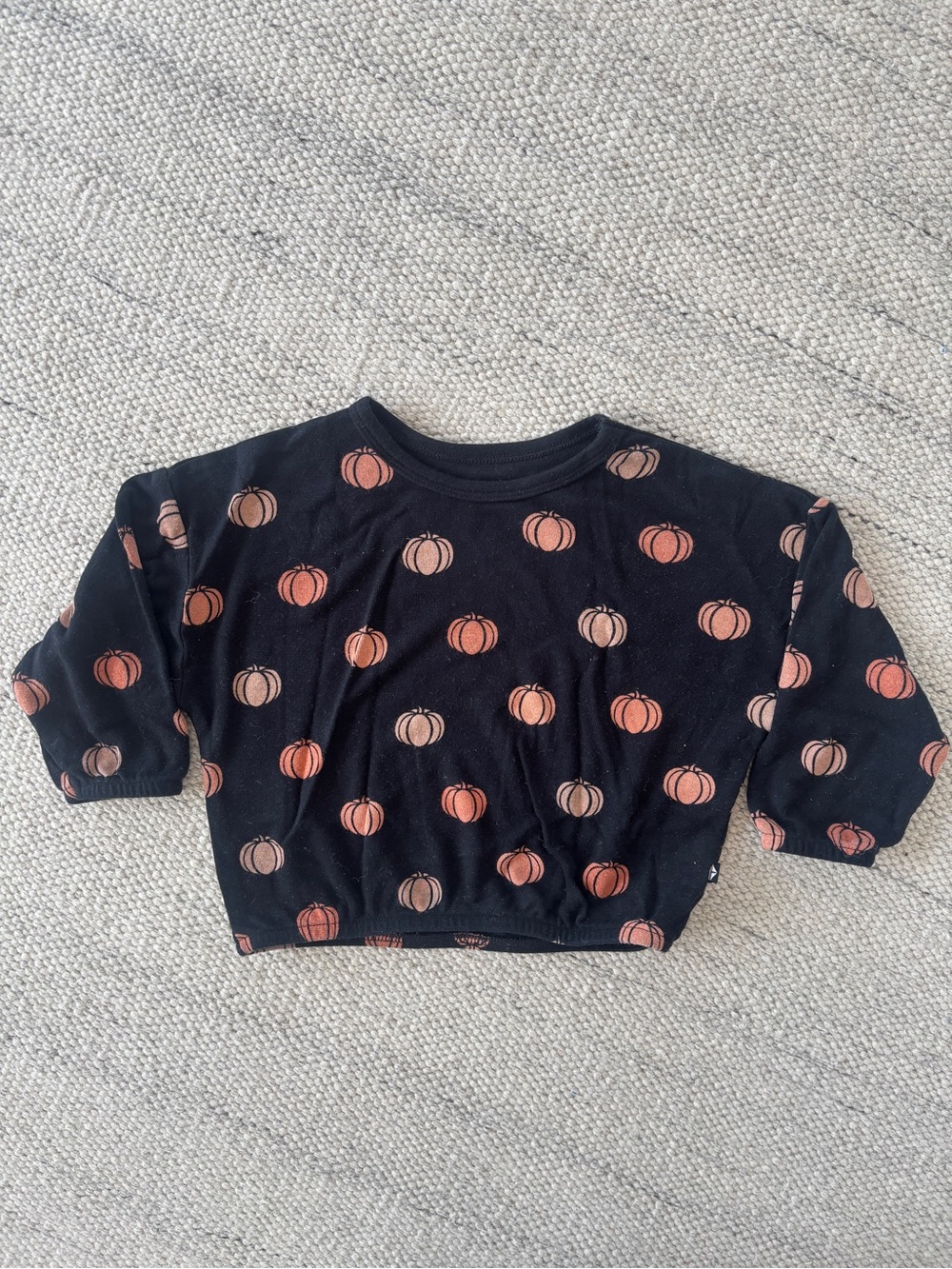 Kyte Baby Long Sleeve Drop Shoulder Top in Pumpkin